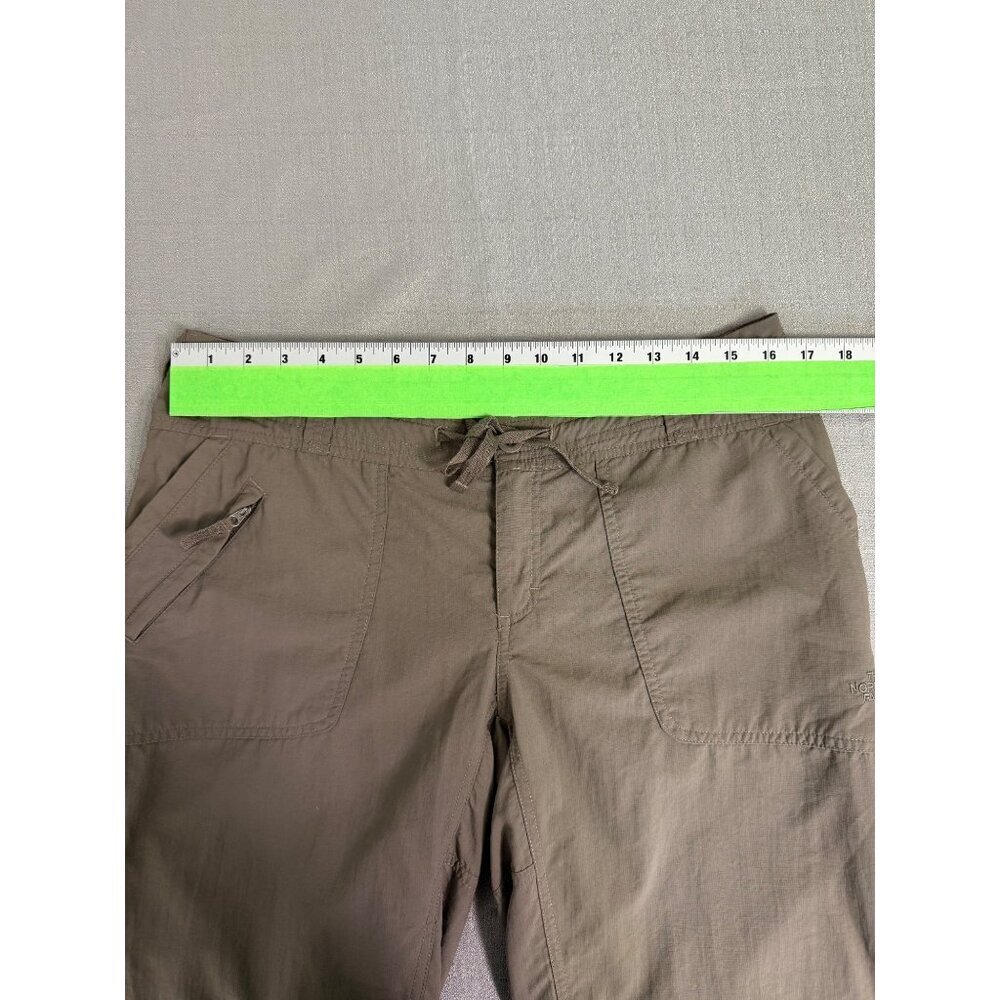 The North Face Womens Nylon Roll-Up Pants 10 Khaki Drawstring Waist Outdoor - Picture 11 of 15
